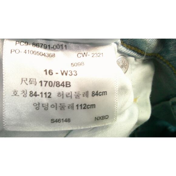 Levis Denizen Light Wash Jeans Distressed Mid Rise Boyfriend Women's 33 size 16 - Picture 9 of 10